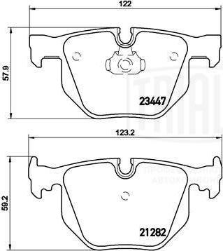 Trialli PF 4008 - Тормозные колодки, дисковые, комплект autospares.lv