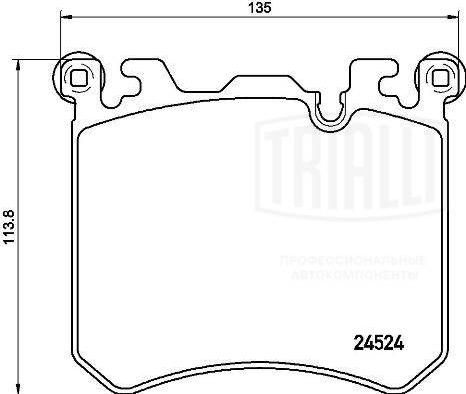 Trialli PF 4191 - Тормозные колодки, дисковые, комплект autospares.lv