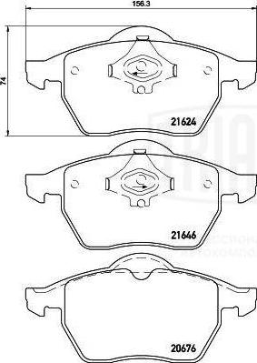 Trialli PF 4162 - Тормозные колодки, дисковые, комплект autospares.lv