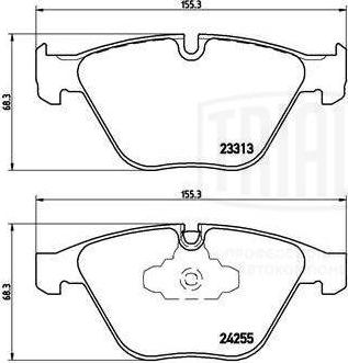 Trialli PF 4183 - Тормозные колодки, дисковые, комплект autospares.lv