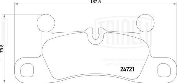 Trialli PF 4394 - Тормозные колодки, дисковые, комплект autospares.lv