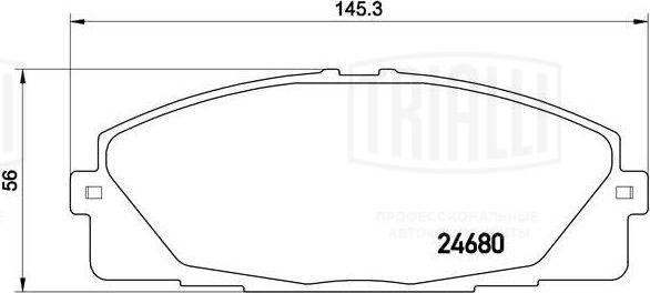 Trialli PF 4358 - Тормозные колодки, дисковые, комплект autospares.lv