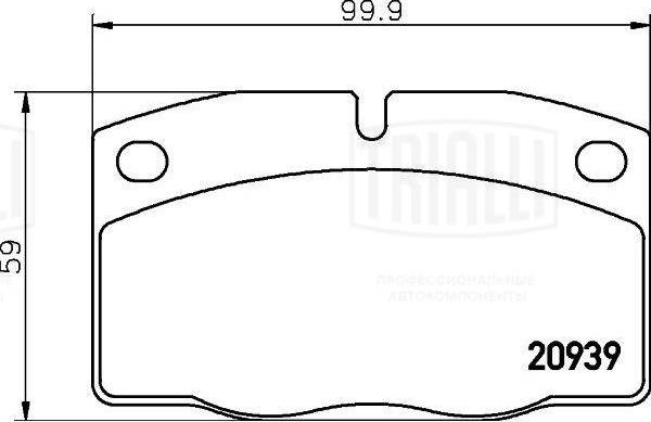 Trialli PF 4311 - Тормозные колодки, дисковые, комплект autospares.lv