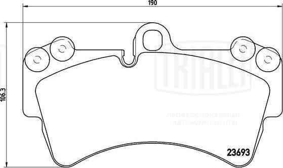 Trialli PF 4381 - Тормозные колодки, дисковые, комплект autospares.lv