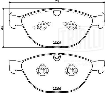 Trialli PF 4241 - Тормозные колодки, дисковые, комплект autospares.lv