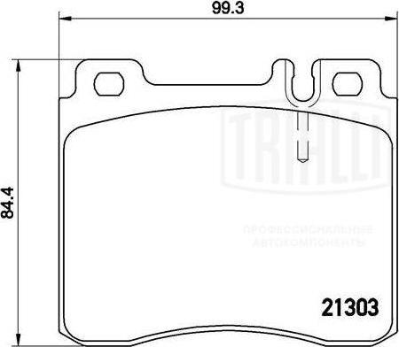 Trialli PF 4281 - Тормозные колодки, дисковые, комплект autospares.lv