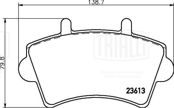 Trialli PF 0911 - Тормозные колодки, дисковые, комплект autospares.lv