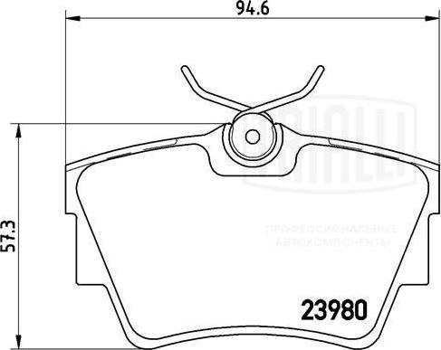 Trialli PF 0975 - Тормозные колодки, дисковые, комплект autospares.lv