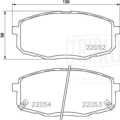 Trialli PF 0813 - Тормозные колодки, дисковые, комплект autospares.lv