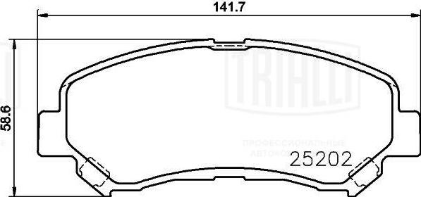 Trialli PF 1413 - Тормозные колодки, дисковые, комплект autospares.lv