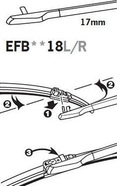 Trico EFB4818R - Щетка стеклоочистителя autospares.lv