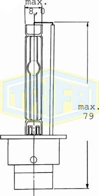 Trifa 02002 - Лампа накаливания, фара дальнего света autospares.lv