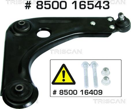 Triscan 8500 16543 - Рычаг подвески колеса autospares.lv