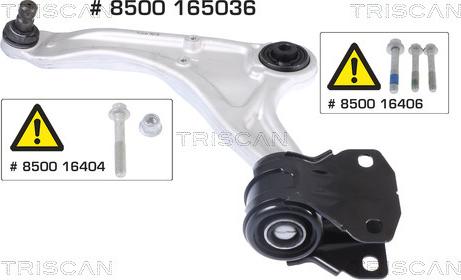 Triscan 8500 165036 - Рычаг подвески колеса autospares.lv