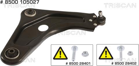 Triscan 8500 105027 - Рычаг подвески колеса autospares.lv