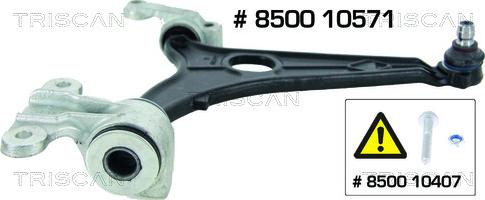 Triscan 8500 10571 - Рычаг подвески колеса autospares.lv