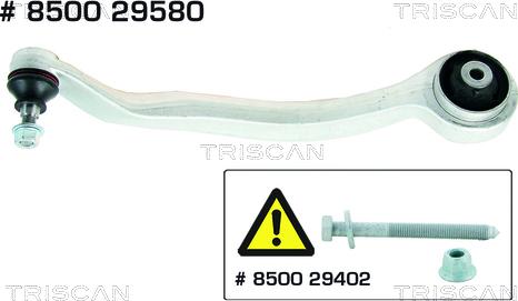 Triscan 8500 29580 - Рычаг подвески колеса autospares.lv