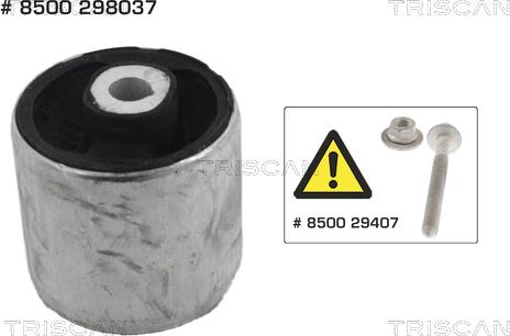 Triscan 8500 298037 - Сайлентблок, рычаг подвески колеса autospares.lv