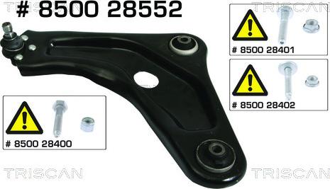 Triscan 8500 28552 - Рычаг подвески колеса autospares.lv