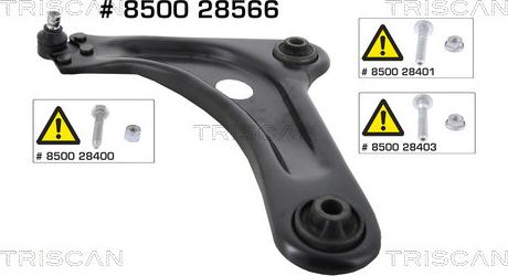 Triscan 8500 28566 - Рычаг подвески колеса autospares.lv