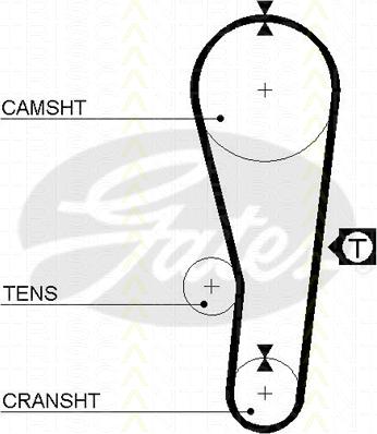 Triscan 8647 69001 - Комплект зубчатого ремня ГРМ autospares.lv