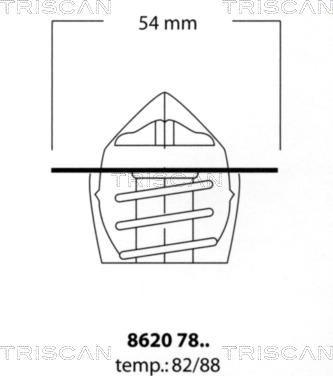 Triscan 8620 7888 - Термостат охлаждающей жидкости / корпус autospares.lv