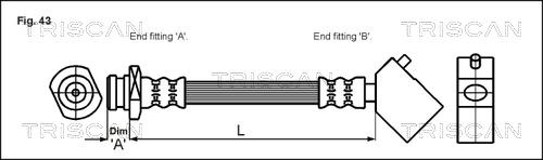 Triscan 8150 14104 - Тормозной шланг autospares.lv