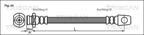 Triscan 8150 14112 - Тормозной шланг autospares.lv