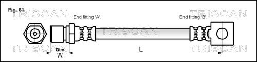 Triscan 8150 24107 - Тормозной шланг autospares.lv