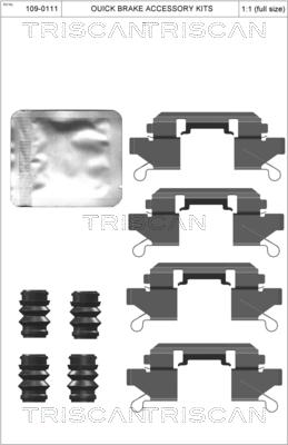 Triscan 8105 101679 - Комплектующие для колодок дискового тормоза autospares.lv