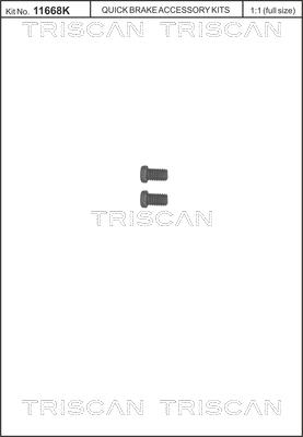 Triscan 8105 116009 - Комплект болтов, тормозной диск autospares.lv