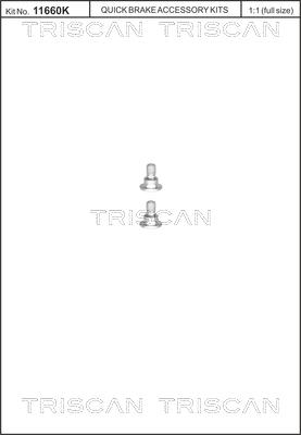 Triscan 8105 116001 - Комплект болтов, тормозной диск autospares.lv