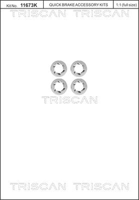 Triscan 8105 116014 - Комплект болтов, тормозной диск autospares.lv