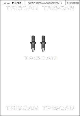 Triscan 8105 116015 - Комплект болтов, тормозной диск autospares.lv