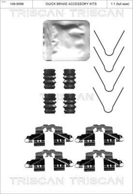 Triscan 8105 131655 - Комплектующие для колодок дискового тормоза autospares.lv