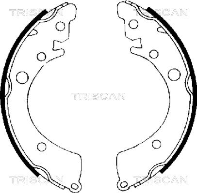 Triscan 8100 40402 - Комплект тормозных колодок, барабанные autospares.lv