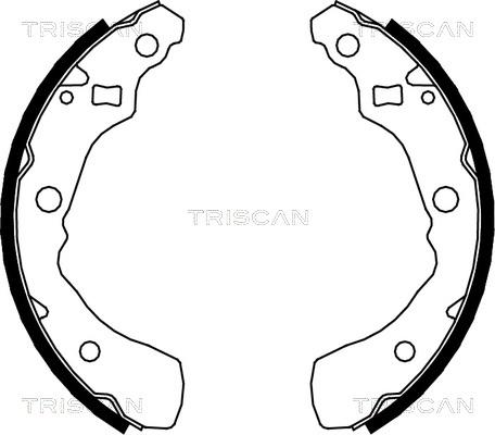 Triscan 8100 41618 - Комплект тормозных колодок, барабанные autospares.lv