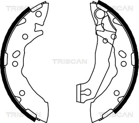 Triscan 8100 43621 - Комплект тормозных колодок, барабанные autospares.lv