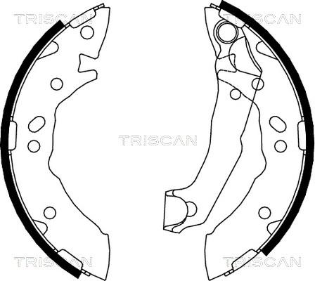 Triscan 8100 43627 - Комплект тормозных колодок, барабанные autospares.lv