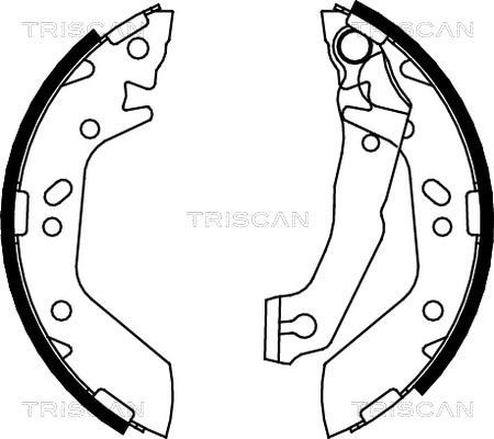 Triscan 8100 43012 - Комплект тормозных колодок, барабанные autospares.lv