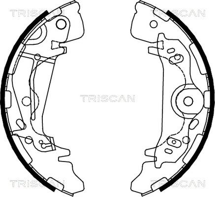 Triscan 8100 43017 - Комплект тормозных колодок, барабанные autospares.lv