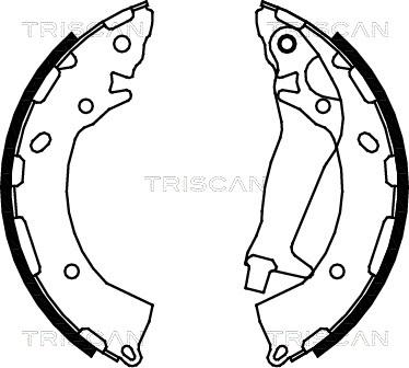 Triscan 8100 43024 - Комплект тормозных колодок, барабанные autospares.lv