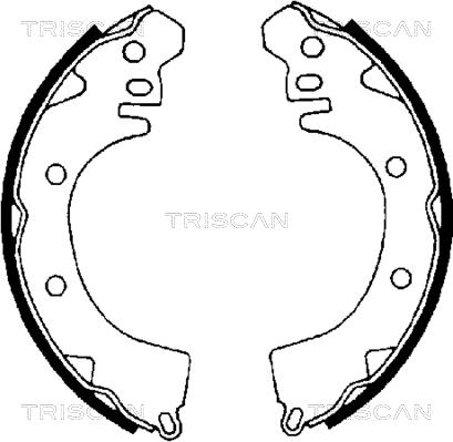 Triscan 8100 42422 - Комплект тормозных колодок, барабанные autospares.lv