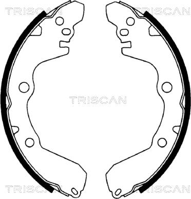 Triscan 8100 42566 - Комплект тормозных колодок, барабанные autospares.lv