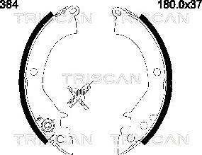 Triscan 8100 42384 - Комплект тормозных колодок, барабанные autospares.lv