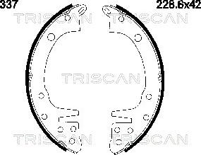 Triscan 8100 42337 - Комплект тормозных колодок, барабанные autospares.lv