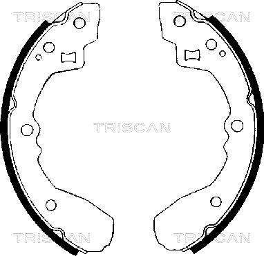 Triscan 8100 50406 - Комплект тормозных колодок, барабанные autospares.lv