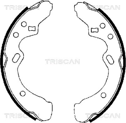 Triscan 8100 50438 - Комплект тормозных колодок, барабанные autospares.lv