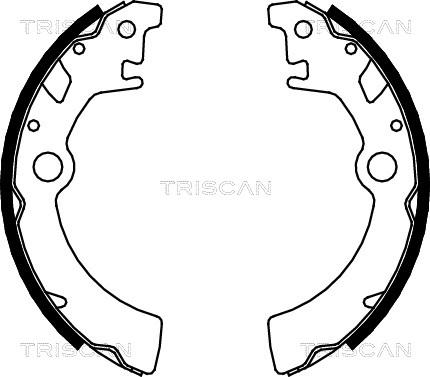 Triscan 8100 69600 - Комплект тормозных колодок, барабанные autospares.lv