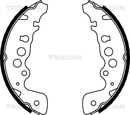 Triscan 8100 69608 - Комплект тормозных колодок, барабанные autospares.lv